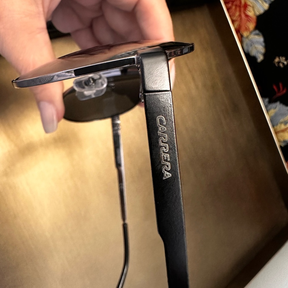 Carrera Black Sunglasses with Silver Logo Accent